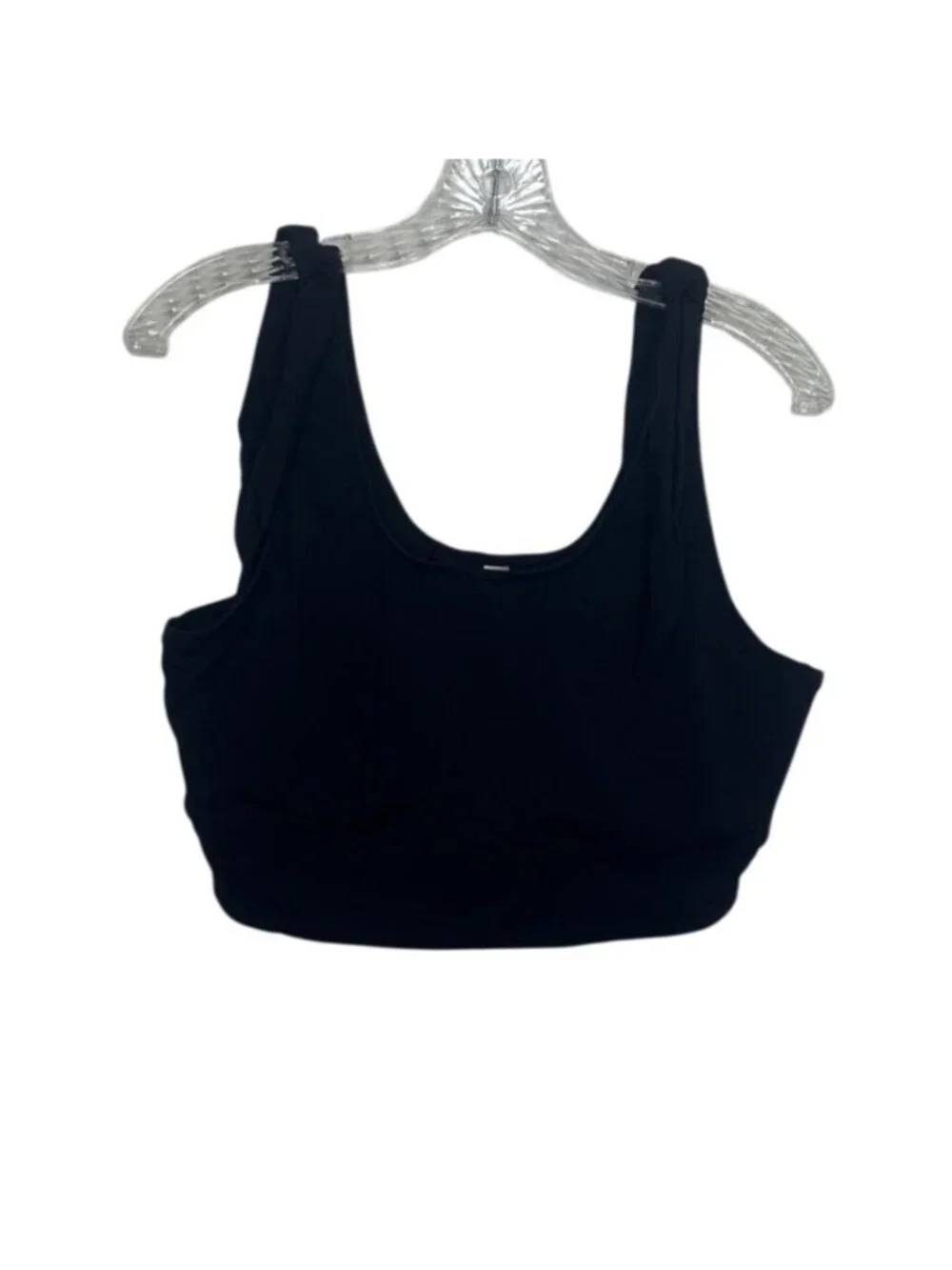 Yonique Workout Sports Bra Padded Medium Black New Scoop Neck Wireless